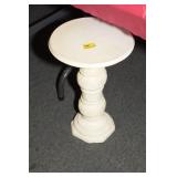CHALKWARE PLANT STAND - 13" DIAMETER TOP X 20" CHALKWARE PLANT STAND - 13" DIAMETER TOP X 20"