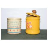 2 VINTAGE CANISTER SETS 2 VINTAGE CANISTER SETS