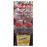 LANCE STORE DISPLAY: 4 - 10" GLASS CANDY JARS