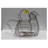 VINTAGE WIRE CHICKEN EGG BASKET VINTAGE WIRE CHICKEN EGG BASKET