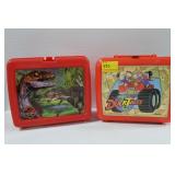 2 ALADDIN & THERMOS BRAND PLASTIC LUNCH BOXES 2 ALADDIN & THERMOS BRAND PLASTIC LUNCH BOXES