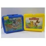 2 ALADDIN AND THERMOS BRAND PLASTIC LUNCH BOXES - 2 ALADDIN AND THERMOS BRAND PLASTIC LUNCH BOXES -
