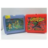 2 THERMOS BRAND PLASTIC LUNCH BOXES WITH THERMOS 2 THERMOS BRAND PLASTIC LUNCH BOXES WITH THERMOS