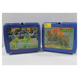 2 THERMOS BRAND PLASTIC LUNCH BOXES WITH THERMOS