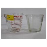 PYREX MEASURING CUP AND EGG BEATER BOWL