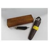 CAMILLUS POCKET KNIFE, SHARPENING STONE AND BOY