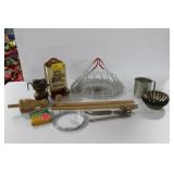 GROUPING: KITCHEN MATCH SAFE, STEAM BASKET, TART GROUPING: KITCHEN MATCH SAFE, STEAM BASKET, TART