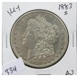 1883-S MORGAN SILVER DOLLAR - KEY DATE