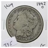 1892-O MORGAN SILVER DOLLAR - KEY DATE