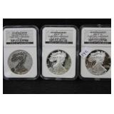 SILVER DOLLAR SET - 2006-W EAGLE 20TH ANNIVERASRY SILVER DOLLAR SET - 2006-W EAGLE 20TH ANNIVERASRY