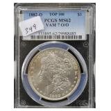 1882-O MORGAN SILVER DOLLAR - PCGS GRADED MS62