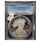 1987-S SILVER EAGLE - PCGS GRADED PR69DCAM 1987-S SILVER EAGLE - PCGS GRADED PR69DCAM