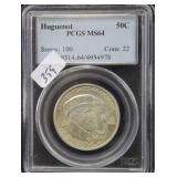 HUGUENOT - PCGS GRADED MS64 50¢ COIN SERIES: 100