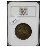 1925 STONE MOUNTAIN HALF DOLLAR - NGC GRADED MS65