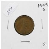 1909-S LINCOLN WHEAT PENNY