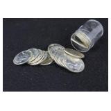 ROLL OF 20 FRANKLIN SILVER HALF DOLLARS