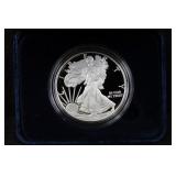 2008 AMERICAN EAGLE SILVER PROOF COIN IN BOX WITH 2008 AMERICAN EAGLE SILVER PROOF COIN IN BOX WITH