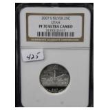 2007-S SILVER UTAH STATE QUARTER - NGC GRADED 2007-S SILVER UTAH STATE QUARTER - NGC GRADED