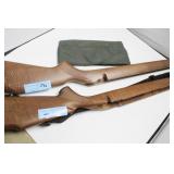 2 WOODEN RIFLE STOCKS