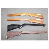 4 RIFLE STOCKS - SOME WITH DAMAGE 4 RIFLE STOCKS - SOME WITH DAMAGE