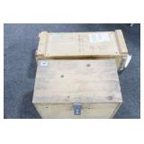 2 WOODEN AMMO BOXES 2 WOODEN AMMO BOXES