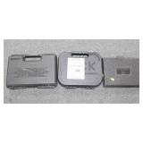 3 PISTOL CASES: GLOCK 19 W/2 MAGS, ETC., DOSKOCIL 3 PISTOL CASES: GLOCK 19 W/2 MAGS, ETC., DOSKOCIL