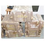 5 WOODEN AMMO BOXES 5 WOODEN AMMO BOXES