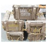 5 WOODEN AMMO BOXES 5 WOODEN AMMO BOXES