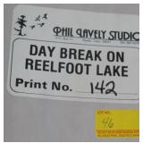 DAYBREAK ON REALFOOT LAKE BY PHIL LAVELY SIGNED DAYBREAK ON REALFOOT LAKE BY PHIL LAVELY SIGNED