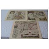 DECORATIVE OLD MAPS OF SIXTEENTH, SEVENTEENTH AND