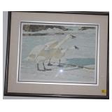 COURTING PAIR-WHISTLING SWANS BY ROBERT BATEMAN COURTING PAIR-WHISTLING SWANS BY ROBERT BATEMAN