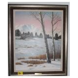 MT YPSLON IN WINTER BY E. VAN BAREN SIGNED MT YPSLON IN WINTER BY E. VAN BAREN SIGNED