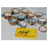 BAG OF ASSORTED RING SOME ARE GOLD PLATED BAG OF ASSORTED RING SOME ARE GOLD PLATED