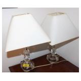 2PC CLEAR GLASS LAMPS 2PC CLEAR GLASS LAMPS