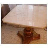 MARBLE TOP GOLD BASE LAMP TABLES