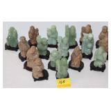 17PC JADE COLOR RESIN 2.5" FIGURES 17PC JADE COLOR RESIN 2.5" FIGURES