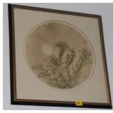 NATURE INSPIRED, SIGNED ART "MISTY LICHEN" AND NATURE INSPIRED, SIGNED ART "MISTY LICHEN" AND