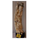 11 1/2" BONE ORIENTAL FISHING FIOGURE 11 1/2" BONE ORIENTAL FISHING FIOGURE