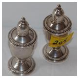 4 3/4" STERLING SILVER SALT AND PEPPER 4 3/4" STERLING SILVER SALT AND PEPPER