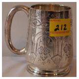 SILVER PLATED CUP E.P.N.S ENGRAVED I.A.C INDIA