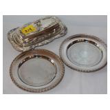 COVERED BUTTER TRAY AND PLATES COVERED BUTTER TRAY AND PLATES