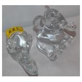 2PC ELEPHANT CRYSTAL FIGURES