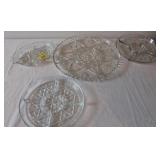3 CLEAR TRAYS AND DIVIDED DISH 3 CLEAR TRAYS AND DIVIDED DISH