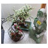 ORIENTAL MAN AND BONZIA TREE, BIRD CAGE