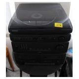 MAGVOX STERO AND SPEAKERS WITH TABLE MAGVOX STERO AND SPEAKERS WITH TABLE