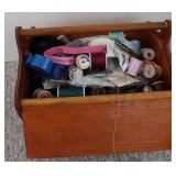 SWEING BOX AND SEWING ITEMS