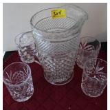 5PC WATER PITCHER AND CUPS 5PC WATER PITCHER AND CUPS