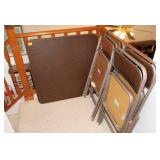 CARD TABLE AND 4 CHAIRS CARD TABLE AND 4 CHAIRS