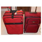 2 PC RED SUITE CASES