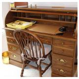 OAK ROLL TOP DESK OAK ROLL TOP DESK